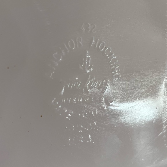 Fire King 432 Meadow Green 1 1/2 Quart Baking Pan Anchor Hocking - green flowers - Picture 5 of 5